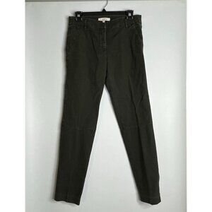 Dorothee Schumacher‎ Green Olive Cotton Twill Slim Fit Pants Size 2